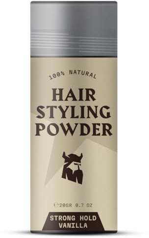Striking Viking Hair Powder for Men - 0.7 oz, Vanilla Scent, Strong Hold - Texture & Volumizing Powder for Root Lift & All Hair Types - Paraben Free