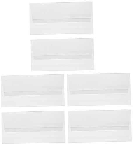 OUNONA 6 Stück Doppelseitige Namenskartenhalter aus Transparentem Acryl Wiederverwendbar mit Glatter Oberfläche für Ausstellungen und Einkaufszentren