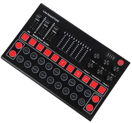 Hoement Externe Soundkarte 7.1 für Mobiltelefone Soundkarten für Mobiltelefone Klangwechsler mit Echtzeit Earback Monitoring und Soundeffekten für Live Show