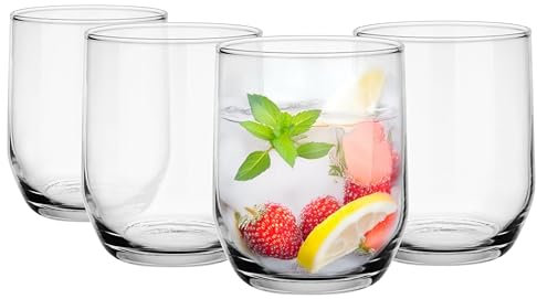 Glasmark KROSNO 1992 Lot de 4 verres à eau 280 ml Verres à cocktail Verres à jus Verre à eau Passe au lave-vaisselle