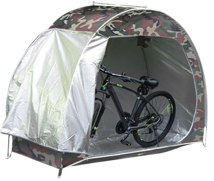 Glorlliant Fahrradschuppen, Aufbewahrungszelt für 2–3 Fahrräder, 210D Oxford-Gewebe, Fahrradabdeckung mit Türen, wasserabweisend, staubabweisend, Outdoor-Schuppen, Unterstand für Motorrad,