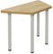 LYXWGRZD Trapezförmiger kleiner Konferenztisch, 1-teiliger Besprechungstisch, Schulungstisch mit Metallrahmen, Seminartisch for kleine Räume (Stuhl nicht im Lieferumfang enthalten)(55.1x23.6x29.5in/14