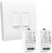 Cando Wireless Kinetic Dual Light Switch (2-Gang) & 2 x Zigbee Compatible RF Receiver Modules Kit | No Wiring or Batteries for switch | Easy Installation & Eco-Friendly Modular Lighting Control