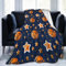 Mexpekil Decke mit Basketbällen und Sternen, weich, gemütlich, flauschige Flanell-Fleece-Decke für Sofa, Bett, Camping, Reisen, 102 x 76 cm