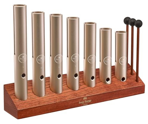 Sonic Energy Wah-Wah Tube Chakra Set – 7-teilig, 432 Hz – Soundeffekt für Musik und Meditation – Inkl. Ständer, Hülle, Tasche, Schlägel (WWTSETCHA)
