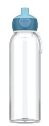 Mepal - Wasserflasche Pop-Up Campus - Auslaufsichere Trinkflasche für Schule & Unterwegs - Transparente Trinkbecher - BPA-frei & Spülmaschinenfest - 500 ml - Cool blue