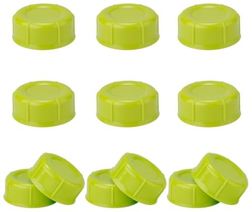 12pcs Narrow Baby Bottle Caps for Dr Brown, BPA-Free Travel Bottle Caps Leakproof Baby Bottle Storage Lids with Sealing Gasket Replacement Parts for Medela Ameda (Green)
