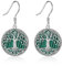 YFN Lebensbaum Ohrringe 925 Sterling Silber Malachit Baum des Lebens Ohrringe Baum Schmuck Geschenk für Frauen