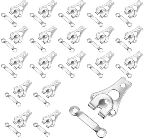 20 Paare Hosenhaken, Metallhaken für Hosen, Haken Und Öse Nähen Verschluss Set, Kleidung Hosenverschlüsse, Haken für Kleidungs, Befestigung von Kleidung verwendet werden Und Diy-Nähen