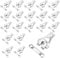 20 Paare Hosenhaken, Metallhaken für Hosen, Haken Und Öse Nähen Verschluss Set, Kleidung Hosenverschlüsse, Haken für Kleidungs, Befestigung von Kleidung verwendet werden Und Diy-Nähen