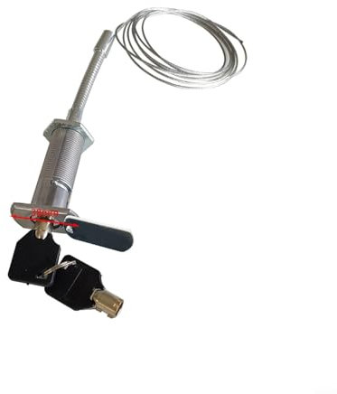 Zeroupshop Serratura elettrica per garage, sistema di sicurezza con cavo metallico in acciaio, lunghezza 1,9 m, per porte di garage, armadi, scatole di distribuzione
