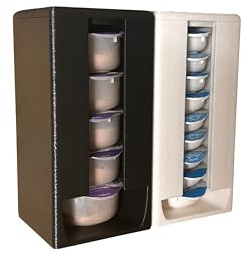 Kapselhalter kompatibel mit Tassimo® T-Discs, Magnetische Kapsel Box für bis zu 9 Kleine oder 5 Große T-Discs, Klebemontage unter Oberschrank Küche, Kaffee Trinker (Schwarz, Große T-Disc (Kapsel))