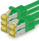 1aTTack.de Cavo di rete Ethernet Lan Cat.7 SFTP spina RJ45 Cat6a doppia schermatura 10000 Mbit/s compatibile con Cat5 Cat6 Cat6a Cat8 per switch Router Modem Patchpanel Verde / 5 pz 1m