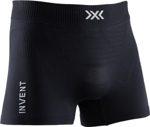 X-Bionic Invent 4.0 Mens Light Boxer Shorts, Hochleistungs-Sportunterwäsche mit fortschrittlichen Technologien für optimale Klimakontrolle und Komfort - Schwarz/Weiß, M