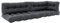 Vicco Palettenkissen Set Flocken, Outdoor Kissen, Anthrazit, 5 Teile