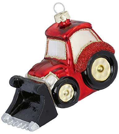 MAGIC Christbaumschmuck Figuren Weihnachtskugeln Weihnachtsschmuck Christbaumkugeln Deko Glas Radlader 8.5cm