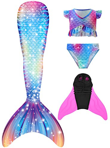 shepretty meerjungfrauenflosse mädchen Neuer Mermaid Tail Badeanzug für Erwachsene und Kinder,M2fen,120