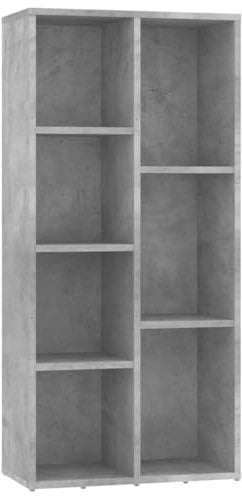 vidaXL Libreria Grigio Cemento 50x25x106 cm in Truciolato