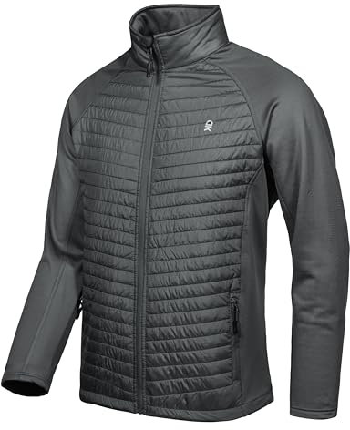 Little Donkey Andy Isolierte Wanderjacke Herren Atmungsaktiv Thermo Running Hybrid Jacke Leicht Warm Gray Size M