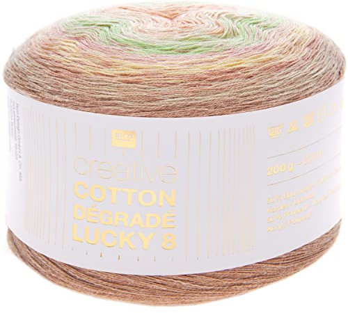Rico Design Creative Cotton Dégradé Lucky 8, 200 g, ca. 800 m Farbe 003