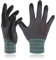 DEX FIT Nitrilschaum Arbeitshandschuhe FN330; 3D-Komfort, Dehnbare Passform, Griff, Dünn und Leicht, Touchscreen, Langlebig, Atmungsaktiv, Maschinenwaschbar; Schwarz Grau S (7) 1 Paar