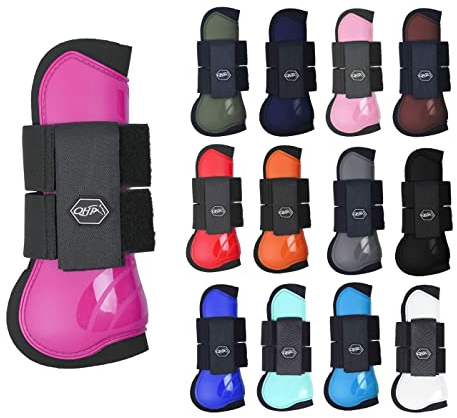 NETPROSHOP Shetty Pony Full Hartschalen Gamaschen Anatomisch Geformt mit Neoprenfutter, Groesse:Shetty, Farbe:Ice Green