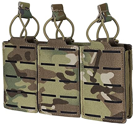 IDOGEAR MOLLE Magazinbeutel Dreifach Tactical Mag Pouch Oben offen Magazintaschen für M4 M14 M16 AR-15 5.56MM Gewehrmagazine(camo)
