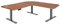 Mendler Eck-Schreibtisch HWC-D40, Computertisch elektrisch höhenverstellbar 178x178cm 84kg MVG - braun Struktur, anthrazit-grau