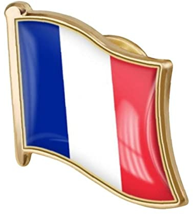 TOSSPER 1pc République Française Drapeau Pin Badge Métal Vapel Pin Broche France Drapeaux Badges National Novelty Accessoire