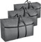 wsryx Aufbewahrungsboxen für Unterbett, 180 l, mit Reißverschlüssen, dicker, 600D-Oxford-Garten, wasserdicht, für Kleidung, Bettdecke, Weihnachtsdekoration, 39,4 x 23,6 x 29,8 cm, 3 Stück
