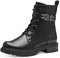 MARCO TOZZI by Guido Maria Kretschmer Damen Stiefeletten zum Schnüren aus Kunstleder Winter, Schwarz (Black/Gun Mtl), 38