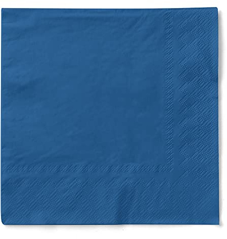 MANK Serviette in ROYALBLAU aus 3-lagigem Tissue, 40x40 cm, 1/4 Falz, 100 Stück, elegante Papierservietten für Hochzeit, Party, Gastronomie, Restaurant, Events