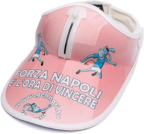 I COUNT CALCOLATRICI Visiera Cappellino Rosa Forza Napoli con Occhiali a Scomparsa, Gennar�, � l'ora di Andare a Scuola!
