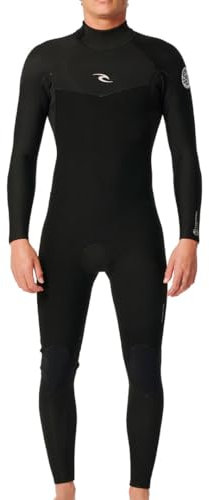 Rip Curl Mens Dawn Patrol Eco 4/3mm GBS Back Zip Wetsuit 15AMFS - Black Rip Curl Mens Size - S