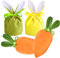 Borsa Coniglietto Pasquale, Sacchetti Pasquali per Carota, Coniglietto Borsa di Regalo Caramelle Biscotto Sacchetti Animali Forma Orecchio, Regalo di Pasqua Decorazioni