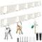Galerie SV 2 Pièces Porte Clé Mural avec 5 Crochets - Porte Clef Mural - Accroche Clef Mural - Support Clef Mural - pour Rangement des Clés et Courrier à l'entrée (Blanc)