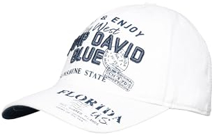 Camp David Herren Base Cap Stone Washed mit Artwork Opticwhite None