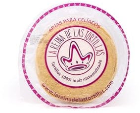 La Reina de las Tortillas | Gelbe Mexikanische Mais-Tortillas | Europäischer Marktführer in Mexikanischer Handwerksgastronomie | 32 Einheiten | 10cm | Ideal für Fajitas | Glutenfrei