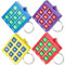WeddHuis 4 pièces Tic Tac Toe jeu porte-clés pour enfants âgés de 8 à 12 ans en plastique porte-clés Tic Tac Toe fête faveur mini sac à dos anniversaire garçons filles