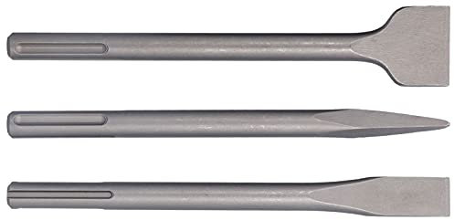 Brocas SDS Plus, Brocas para Concreto, Brocas para Martillo, 3 Piezas, Brocas para Martillo Giratorio de Punta Plana con Escala de Acero Al Carbono, Juego de Brocas para Concreto
