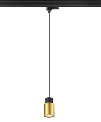 SLV PURI 2.0 Tube, 3~ Pendelleuchte, GU10, Pendellänge 200 cm, 1x max. 6 W, schwarz/gold