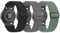 Amzpas 3 Stück Armband für Garmin Vivoactive 5/Vivoactive 3/Vivomove 3/HR/Luxe/Style,Nylon 20mm Verstellbares Elastisches Ersatzarmbänder für Garmin Forerunner 55/245/645 (Schwarz/Grau/Grün)