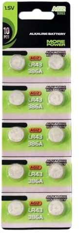 ZYHARUKO Pack Of 10/20 AG12 LR43 Alkaline Button Batteries Metal Coin Cell Batteries For Remote Controls And Small Electronics