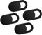 4 Pack Webcam Cover Slider for Privacy, 0.027 inch Ultra Thin Design Web Camera Cover Slide for Laptop, Desktop, PC, Tablet, Smartphone and More - (Black)