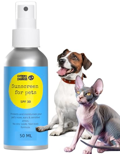 Noseprint SPF 30 Sonnenschutz für Haustiere, 30 ml, feuchtigkeitsspendende Sonnencreme für Hunde und Katzen, ungiftige Formel, Nase für Hunde, Balsam