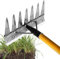 Carbon Steel Garden Râteau de désherbage, râteau de Jardin Heavy Duty, Retails de Mauvaises Herbes Outils de Jardinage, râteaux de Jardin en métal, râteau en Fer pour Le Jardinage et Les Mauvaises