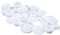 ERINGOGO 33pcs White Dinner Plate Toy for Boys and Girls Role Play Miniature Tableware Set for Doll Kitchen Decor