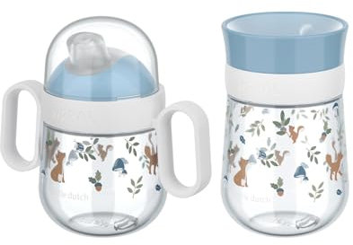 Mepal | Mio Set – 360° | Baby Trinklernbecher ab 6 Monate | auslaufsicher | Spülmaschinengeeignet | Forest Friends