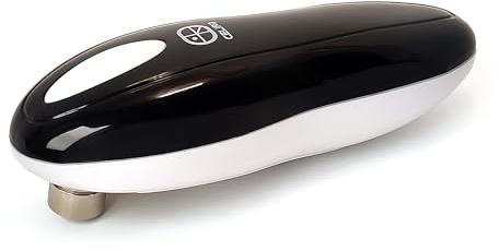Apriscatole elettrico CELIRO A1 – Apriscatole con bordo liscio, avvio e arresto Easy-Touch, design ergonomico, compatto e senza fili - Nero