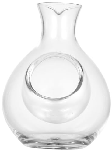 Cabilock Schnapskaraffe Mit Eisfach 300Ml Glas Dekanter Für Wein Und Spirituosen Stilvoller Eisweinspender Mit Schrägem Ausguss Für Bar Und Haushalt